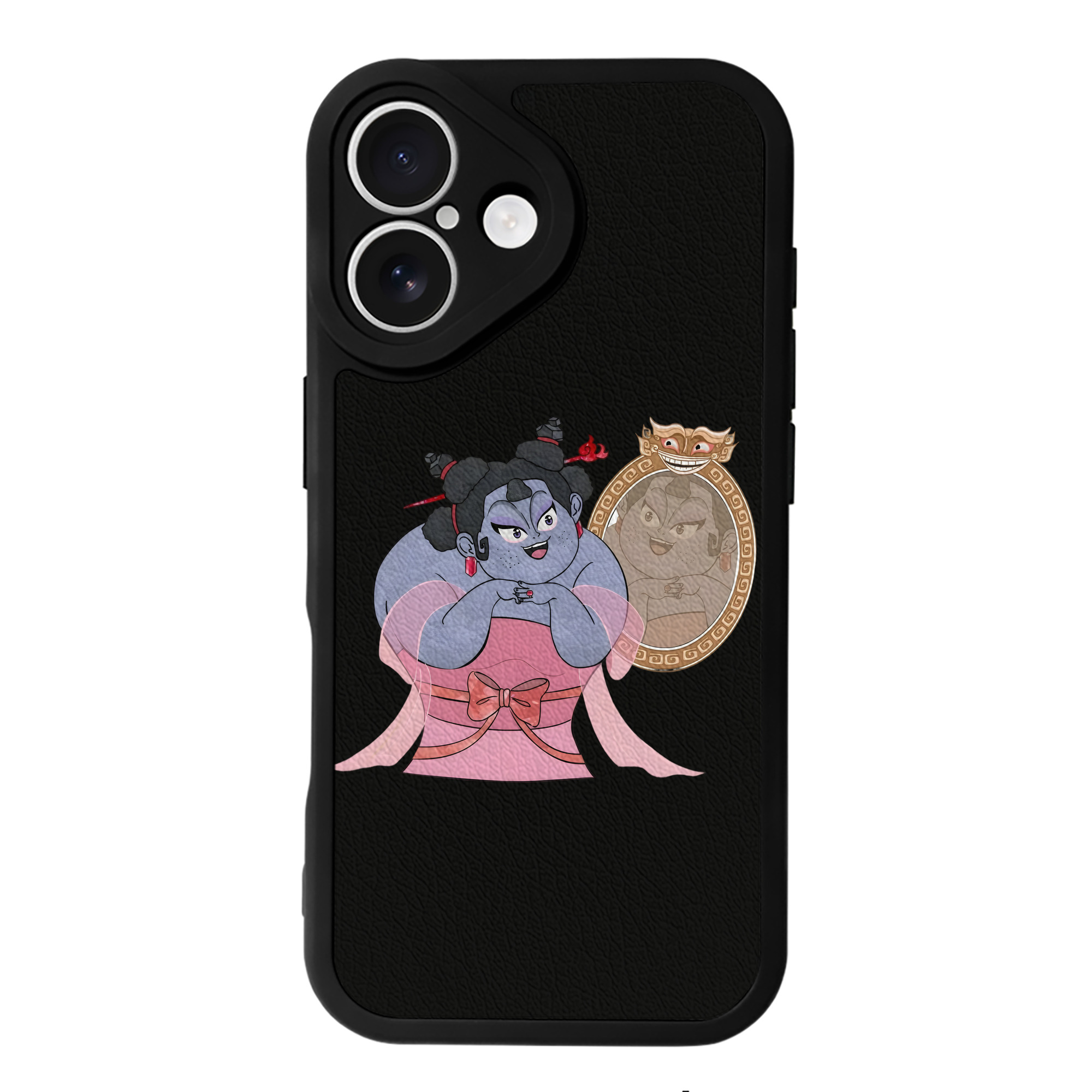 （画像用） Ne Zha 2 ナタ 魔童の大暴れ 【iPhone 16シリーズ対応】シリコンスマホケース（レザー調） 材質：シリコン